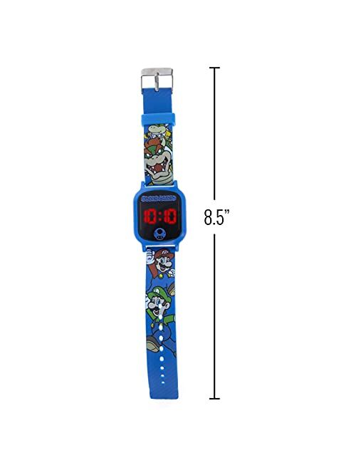 Accutime Super Mario LED Display Digital Touch Screen Watch for Kids - Blue