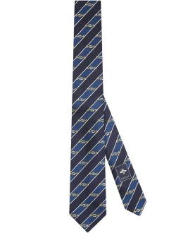 Interlocking G Horsebit jacquard tie