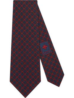 GG rhombus motif silk tie