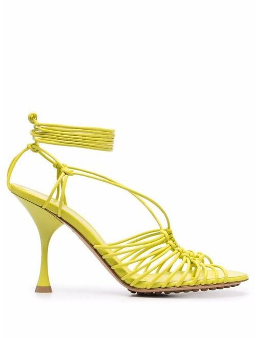 Bottega Veneta Dot 95mm wrapped sandals