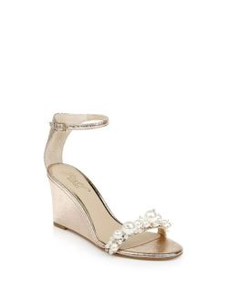 Jewel Badgley Mischka Women's Laurence Embellished Wedges