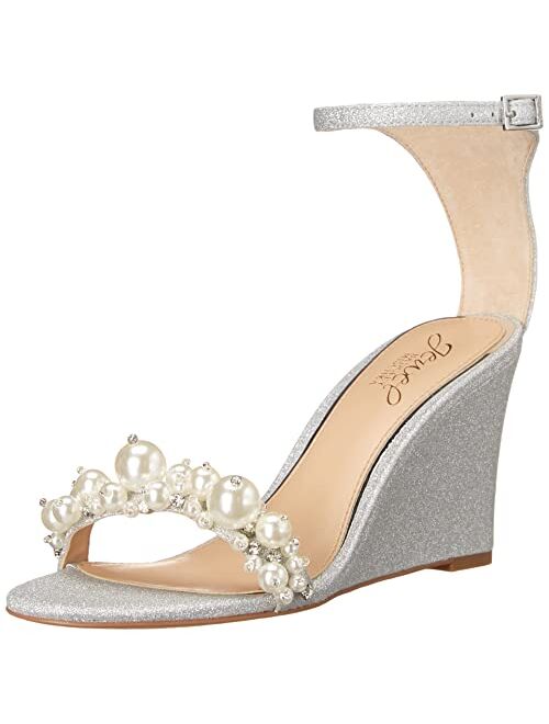 Jewel Badgley Mischka Women's Laurence Embellished Wedges