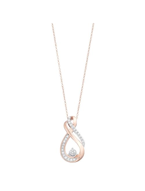 Sterling Silver 1/4 Carat T.W. Diamond Teardrop Necklace