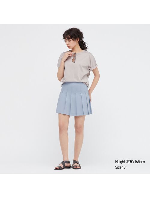 Uniqlo Pleated A-Line Mini Skirt