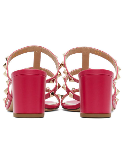 Valentino Garavani Pink Rockstud Heeled Sandals