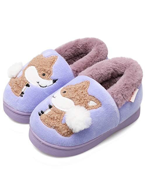 Centipede Demon Plush Warm Slippers for Girls Boys Kids Toddlers Winter Fur Lined Indoor House Home Shoes