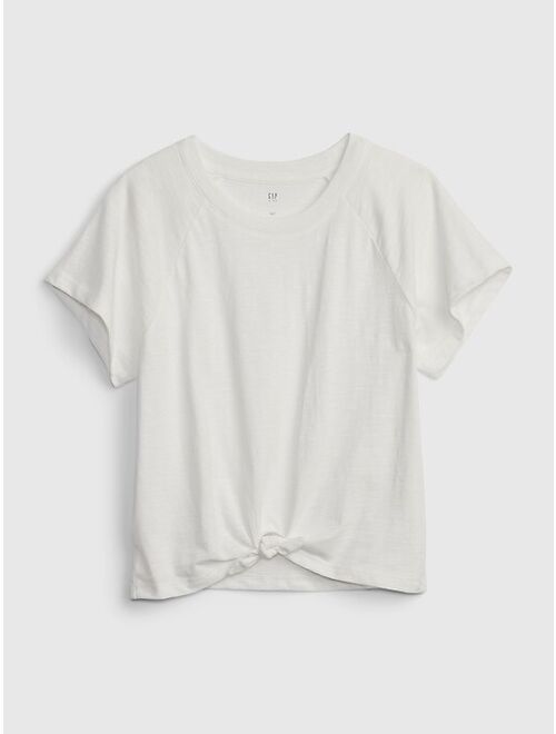 Gap Kids Tie-Front Cotton T-Shirt