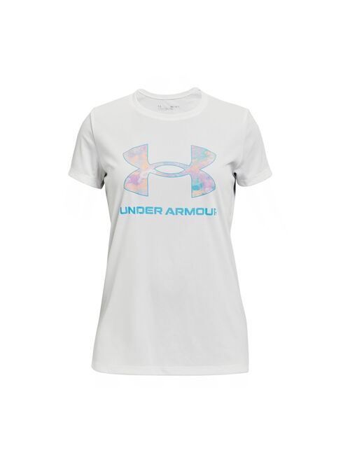 Girls 7-16 Under Armour Big Moisture Wicking Logo Tech Tee