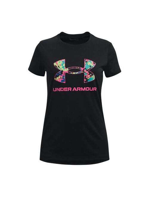 Girls 7-16 Under Armour Big Moisture Wicking Logo Tech Tee