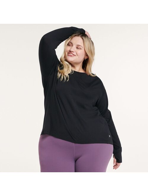 Plus Size FLX Harmony Front Moisture Wicking Seam Tee