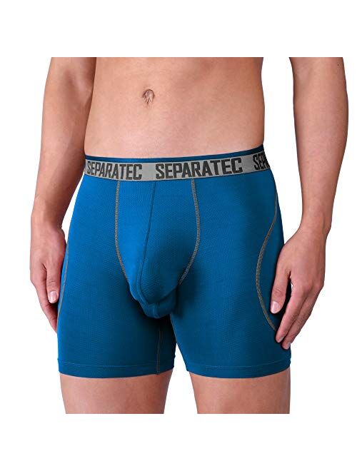 Buy Separatec Mens Dual Pouch Underwear Active Mesh Cool Performance Long Boxer Briefs 3 Pack 7943