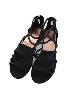 Yehopere Women's Jelly Sandals T-Strap Slingback Flats Clear Summer Beach Rain Shoes