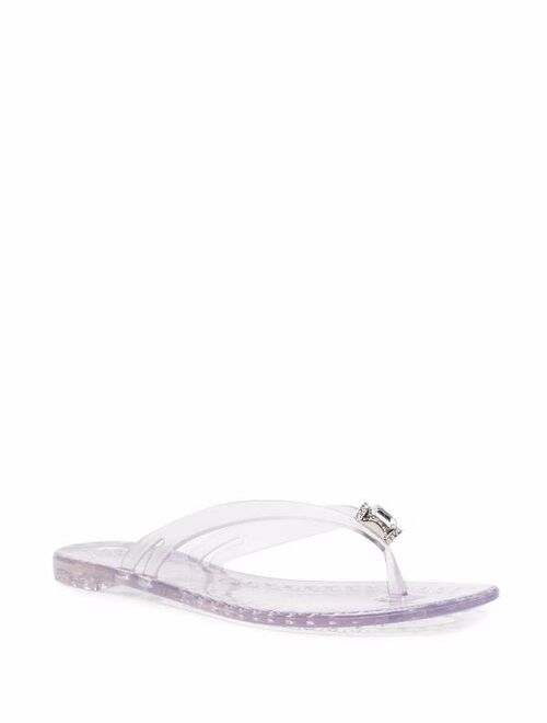 Casadei crystal-embellished jelly sandals