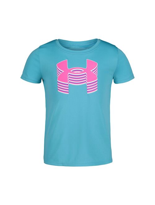 Girls 4-6x Under Armour Moisture Wicking Layered Logo Tee