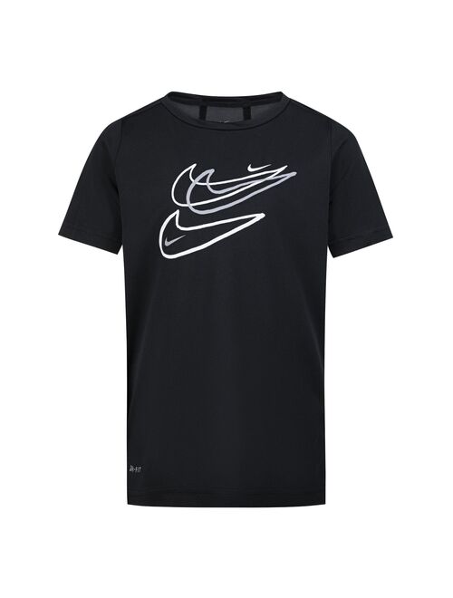 Boys 4-7 Nike Dri-FIT Swoosh Graphic Moisture Wicking Tee