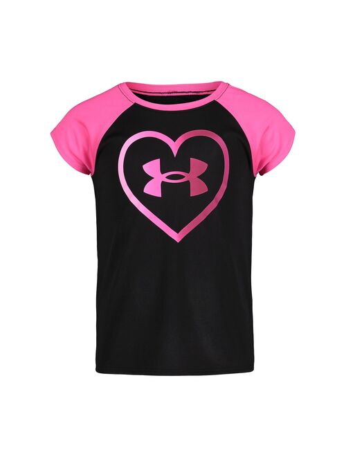 Girls 4-6x Under Armour Heart Logo Moisture Wicking Tee