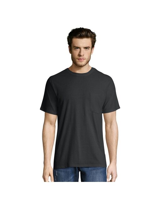 Big & Tall Hanes® Workwear 2-pack X-Temp Moisture Wicking Fresh IQ Crewneck Pocket Tees