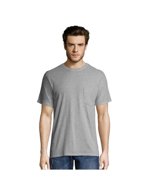 Big & Tall Hanes® Workwear 2-pack X-Temp Moisture Wicking Fresh IQ Crewneck Pocket Tees