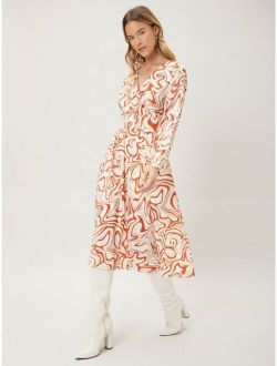 Premium Marble Print Flowy Dress