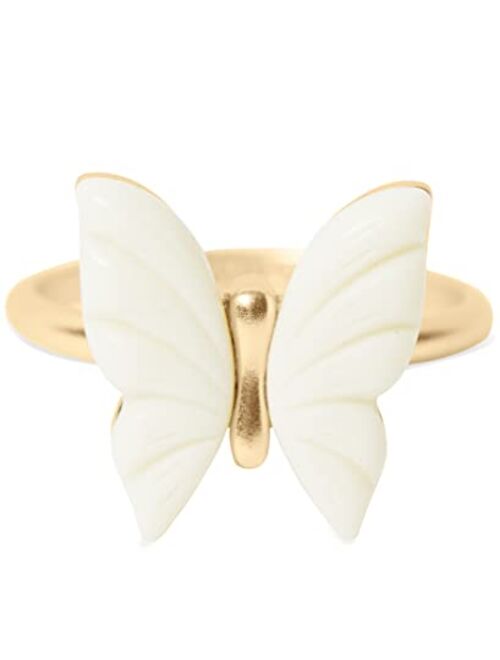 Lucky Brand Carved Butterfly Ring,Gold,One Size