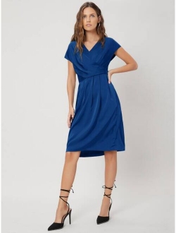 Premium Batwing Sleeve Wrap Dress