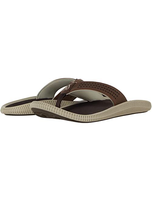 OluKai Ulele Men's Beach Sandals, Quick-Dry Flip-Flop Slides, Water Resistant Suede Lining & Wet Grip Soles, Soft Comfort Fit & Arch Support