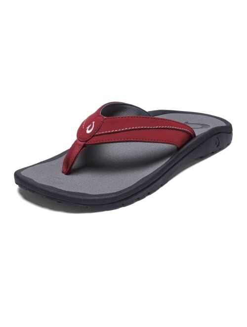 OluKai Ohana Koa Men's Beach Sandals, Quick-Dry Flip-Flop Slides, Water Resistant & Lightweight, Compression Molded Footbed & Soft Comfort Fit