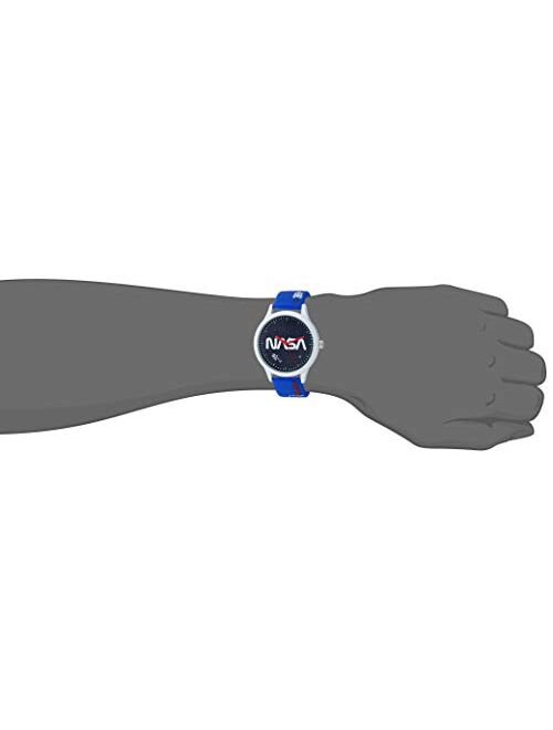 Accutime Men's Analog Quartz Watch with Rubber Strap, Blue, 18 (Model: NAS9001AZ)