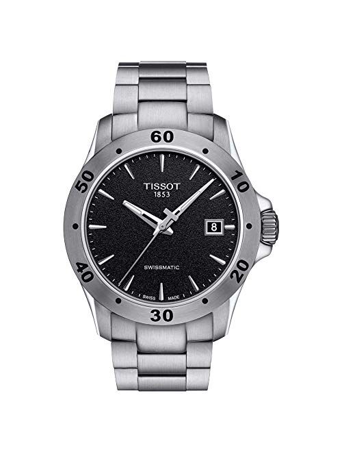 Tissot mens V8 Gent Auto Stainless Steel Casual Watch Grey T1064071105100