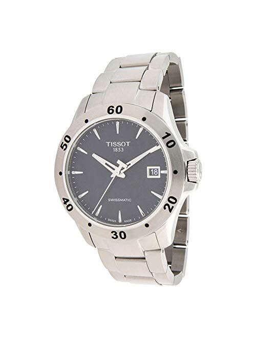 Tissot mens V8 Gent Auto Stainless Steel Casual Watch Grey T1064071105100