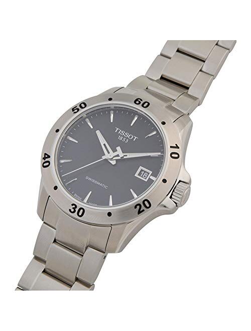 Tissot mens V8 Gent Auto Stainless Steel Casual Watch Grey T1064071105100