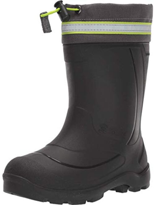 Kamik Kids Snobuster3, 3 Season Insulated Waterproof Boots,Charcoal/Lime,