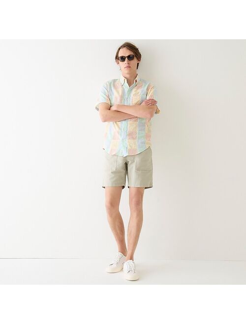 J.Crew Short-sleeve yarn-dyed seersucker shirt