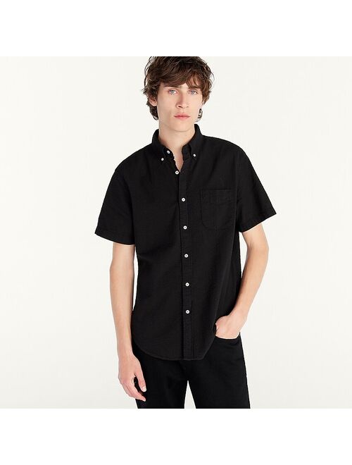 J.Crew Relaxed short-sleeve organic cotton seersucker shirt