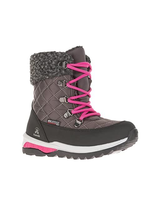 Kamik Kids Gemini Winter Boots,Charcoal/Fuchsia,