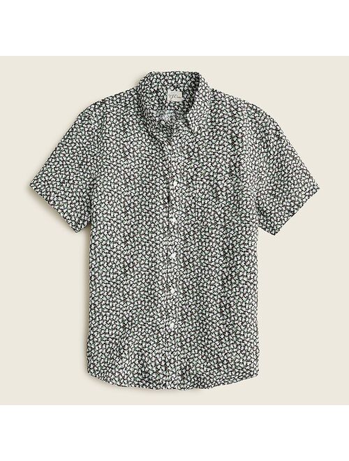 J.Crew Short-sleeve linen shirt in print