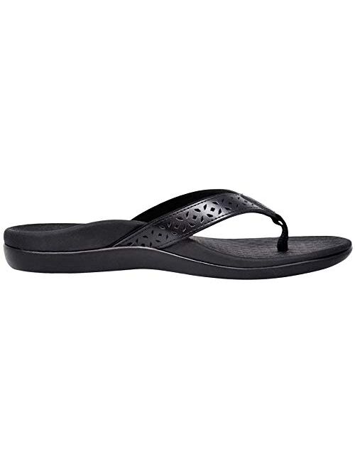 Vionic Women's Tide Perf Toe-Post - Ladies Flip Flops with Concealed Orthotic Arch Support