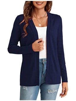 LIENRIDY Women's Cardigans Lightweight Long Sleeve Open Front Sweater Cardigan, S-XL