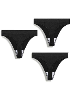 GRANKEE Thongs for Women Seamless-High Waisted Thong Underwear Comfortable Quality No Show Panties Multipack