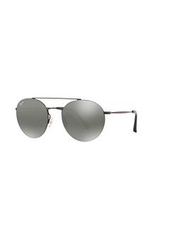 Sunglasses Black Frame, Grey-Black Lenses, 53MM