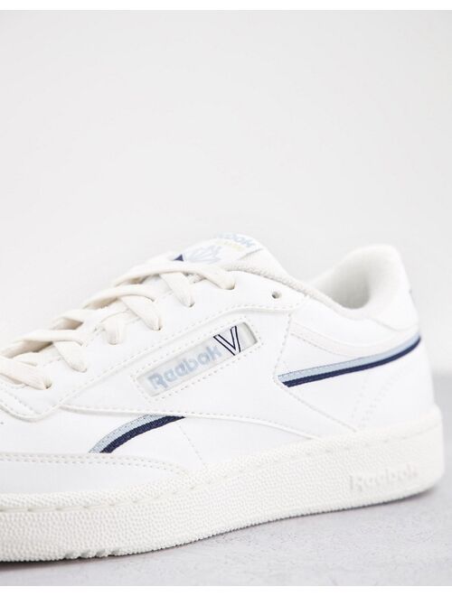 Reebok Club C 85 Vegan sneakers in white and blue