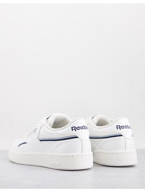 Reebok Club C 85 Vegan sneakers in white and blue