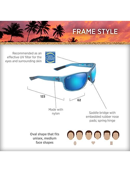 Maui Jim Kaiwi Channel W/Patented Polarizedplus2 Lenses Sport Sunglasses