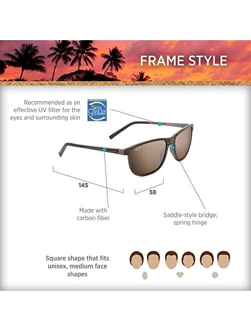 Maui Jim Dragons Teeth Square Sunglasses