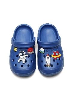 FLIOZY Kids Cartoon Garden Shoes Boys Girls Lightweight Slip On Clogs Beach Pool Shower Water Shoes Slippers