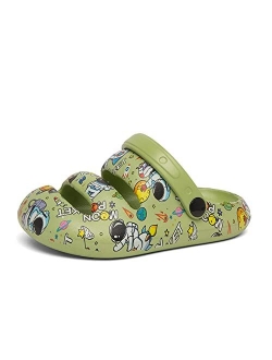 FLIOZY Kids Cartoon Garden Shoes Boys Girls Lightweight Slip On Clogs Beach Pool Shower Water Shoes Slippers