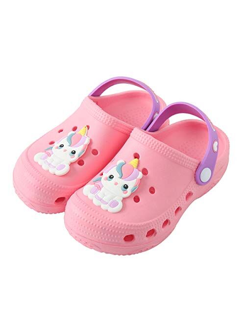 Kiwufoder Boys Girls Clogs Lightweight Kids Beach Pool Toddler Water Shoes