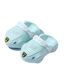 Jing Kai Cartoon Non-Slip Soft Sole Cute Car Shape Clog Slippers Mules Movable Straps Two USES Shoes