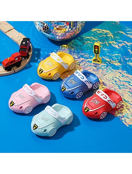 Jing Kai Cartoon Non-Slip Soft Sole Cute Car Shape Clog Slippers Mules Movable Straps Two USES Shoes