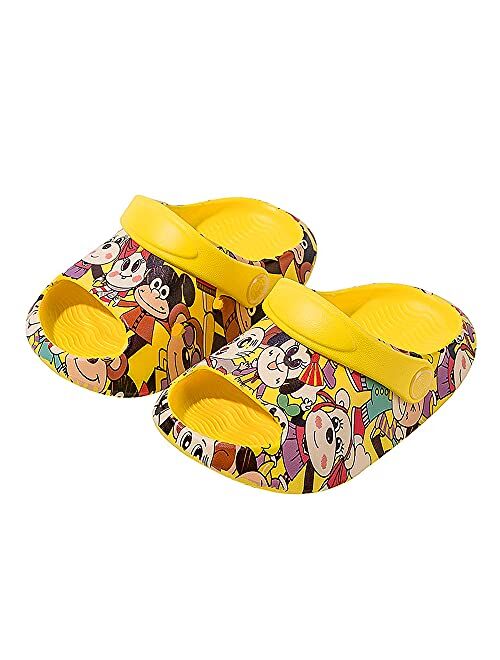 Kivors Cute Kids Clogs Boys Girls Cartoon Dinosaur Garden Shoes Summer Beach Pool Sandals Lightweight Non-Slip Open Toe Kids Slides Sandals